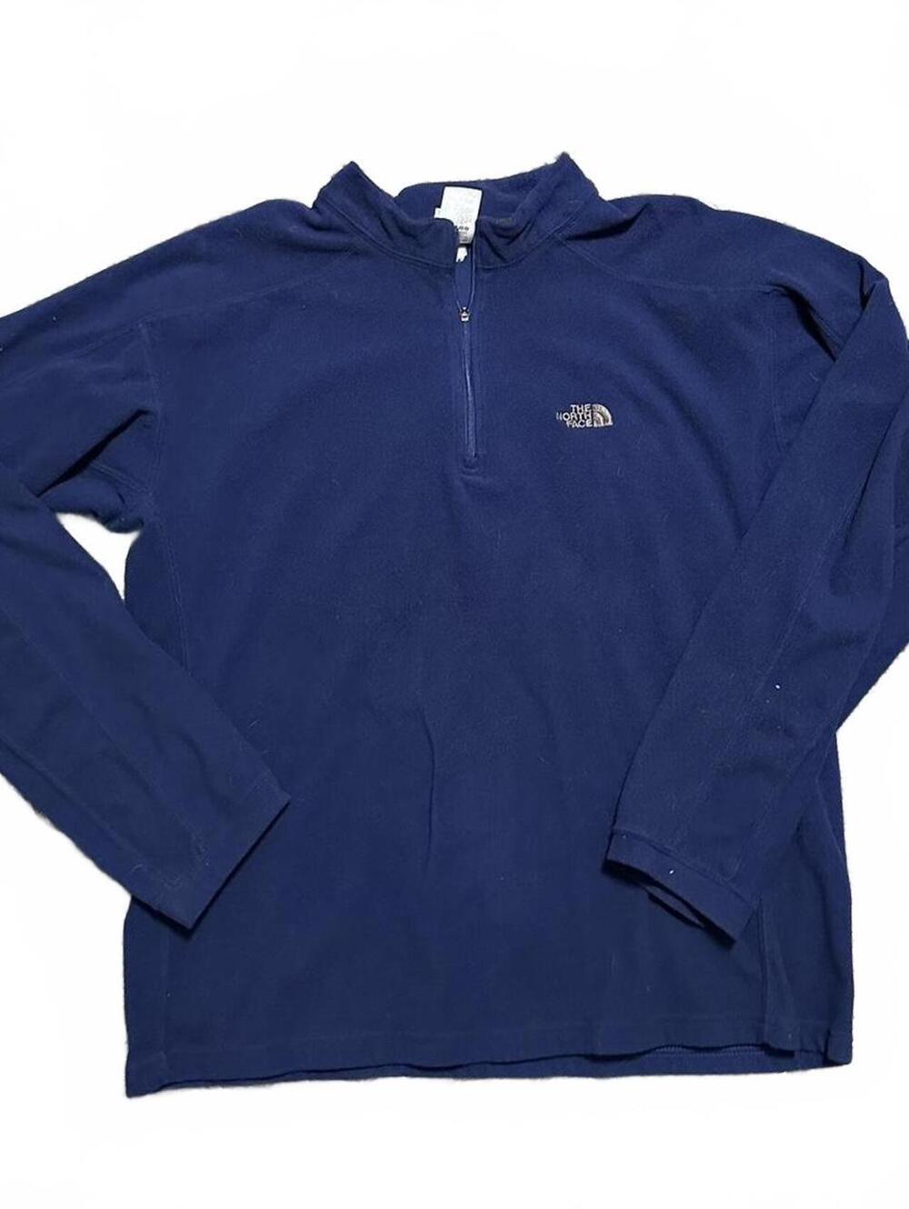 Men’s Gorpcore Sportswear The North Face Navy Blue Quarter Zip Sweater Size M